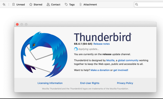 Thunderbird 68.x Folders and accounts disappeared